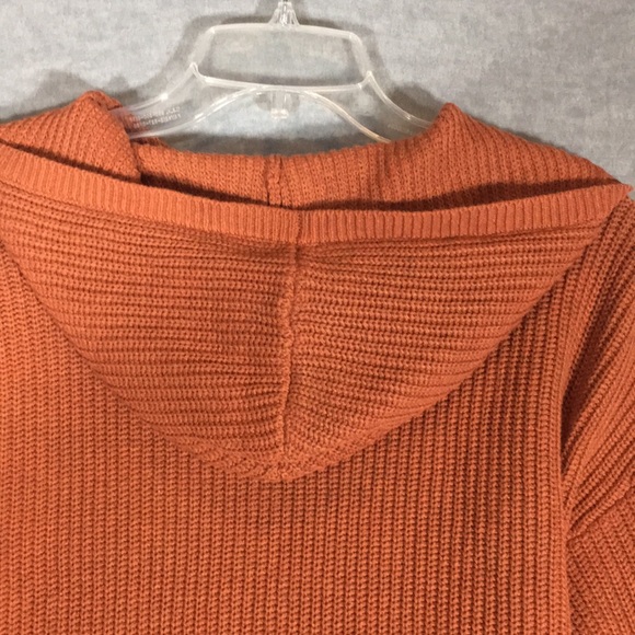 CYNTHIA ROWLEY Trendy Dropped Shoulder Flat Knit Sweater with Hood - Picture 4 of 14